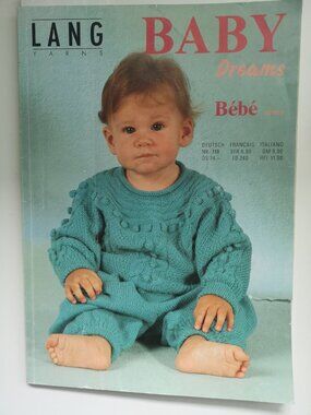Vintage LANG Baby Dreams Knitting Patterns in 3 languages D/FR/IT